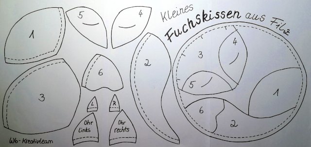 Herbstdeko - kleines Fuchskissen