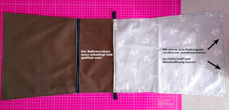 Umklapptasche aus Softshell