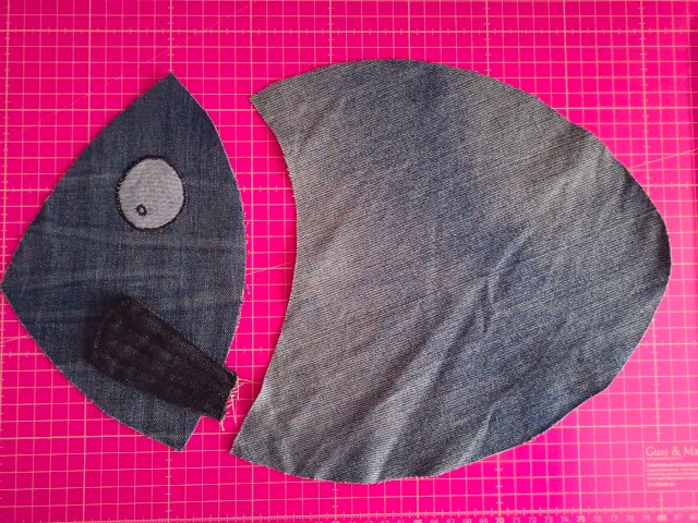 Upcycling Fisch Kissen