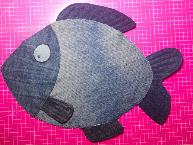 Upcycling Fisch Kissen