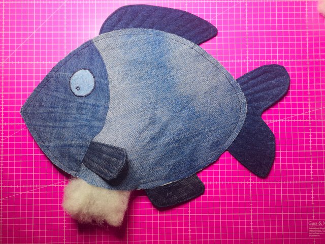 Upcycling Fisch Kissen
