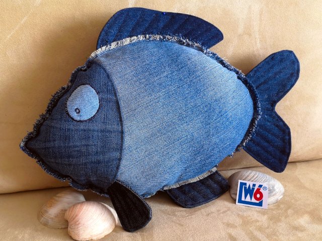 Upcycling Fisch Kissen
