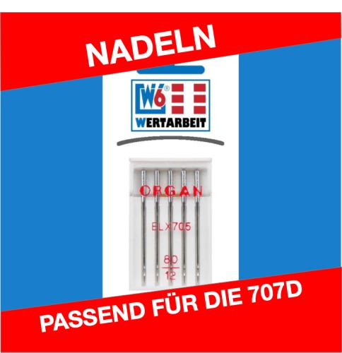 W6 Nhmaschinennadel ELX705 80 fr N 656D / 707D Freiarm (5 Nadeln)